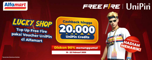 Buruan Beli Voucher Game UniPin di Alfamart, Dapatkan Diskon Lucky Shop Hingga 90% di Free Fire